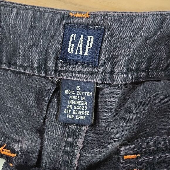 💜Vintage Gap Blue Adjustable Waistband Shorts Size 6 - Picture 7 of 8